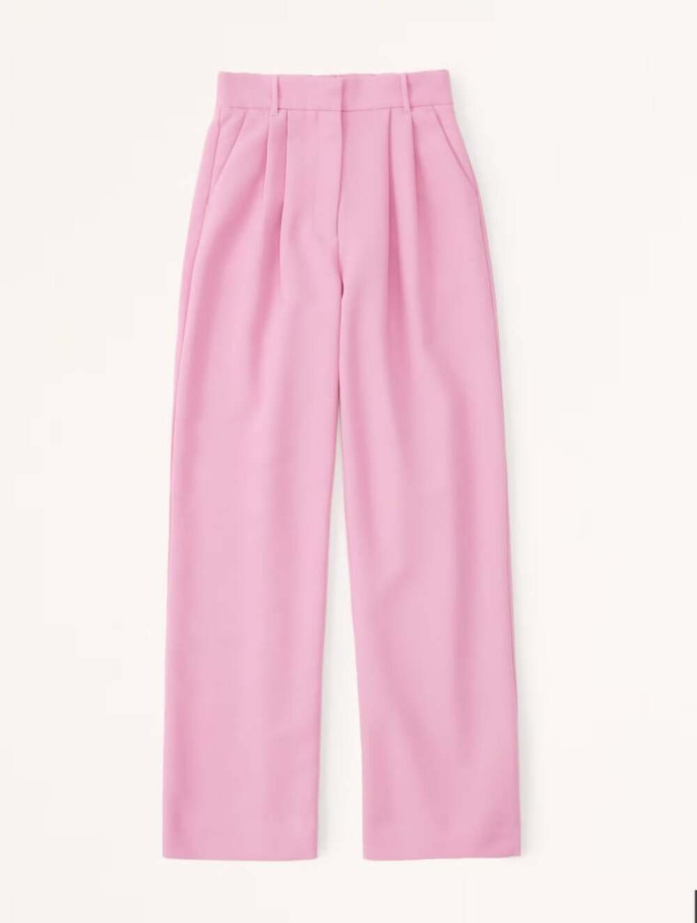 Abercrombie A&F Sloane Tailored Wide Leg Pant in Pink Size 26